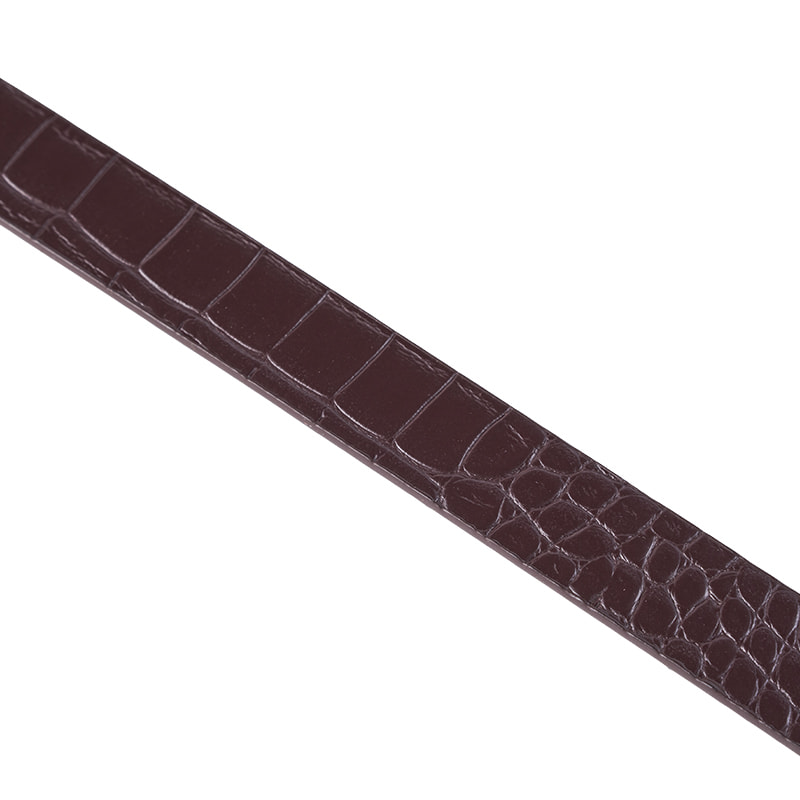 Brown Croco Print Kids Belt