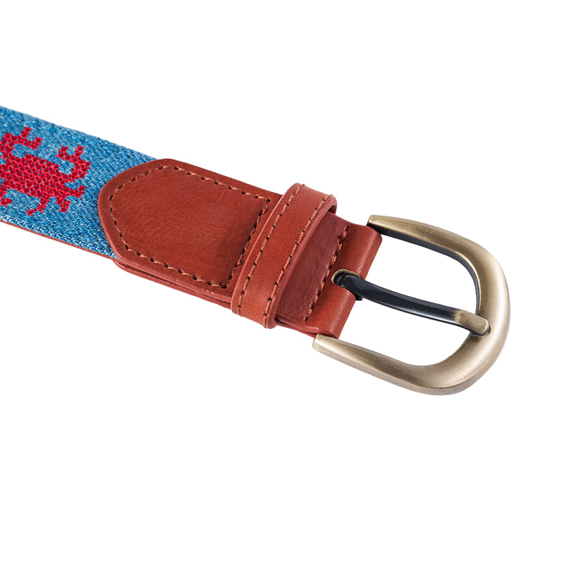 Tan Embroidery Webbing Belt