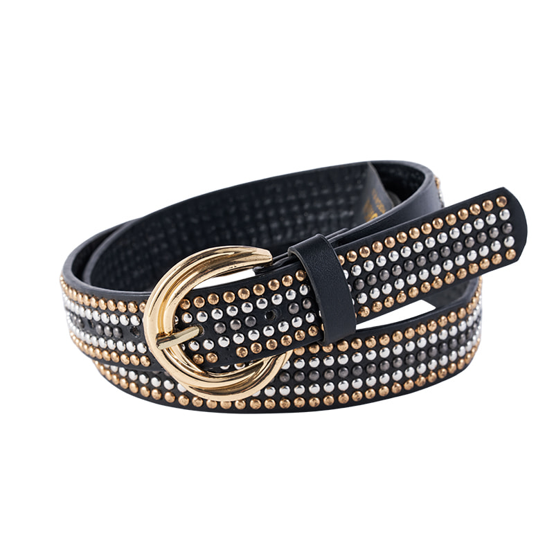 Black Rows of Studded belt