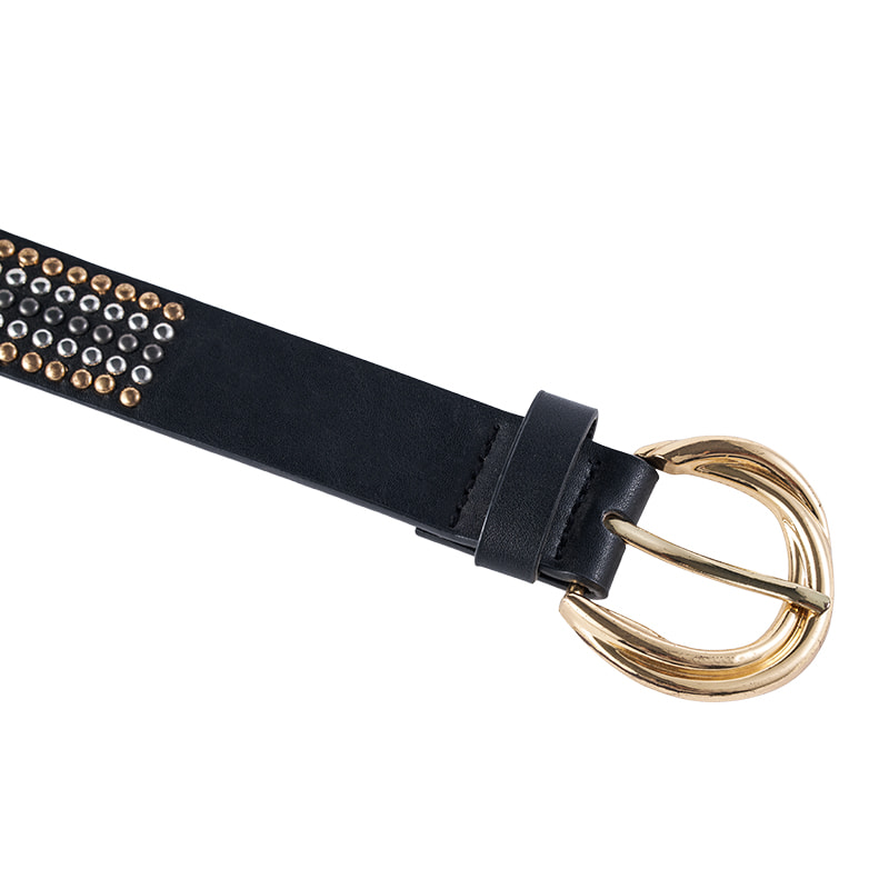 Black Rows of Studded belt