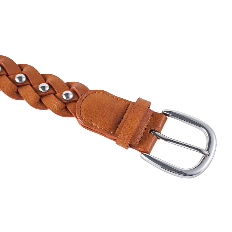 Studded Handmade Braided Belt