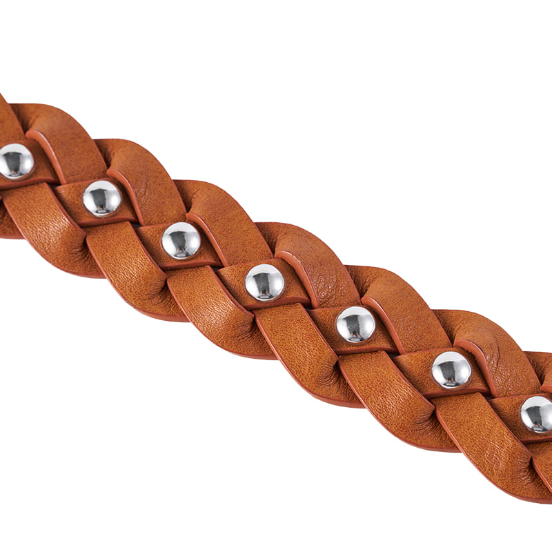 Studded Handmade Braided Belt