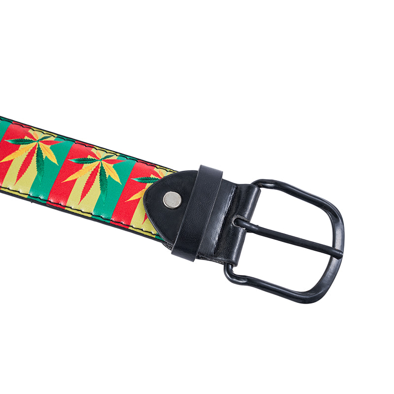 Colored Print Cut Boys Belt