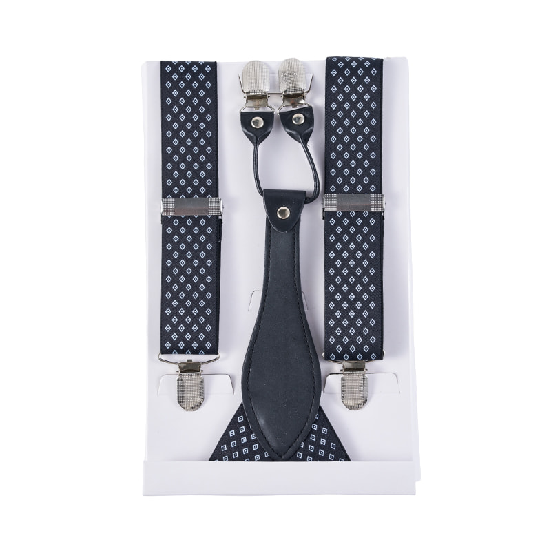 Four Clips Print Suspenders