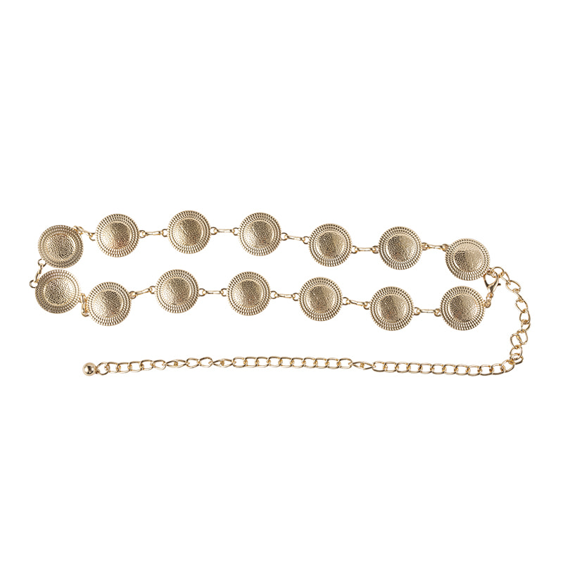 Gold Round Disc Chains Belt