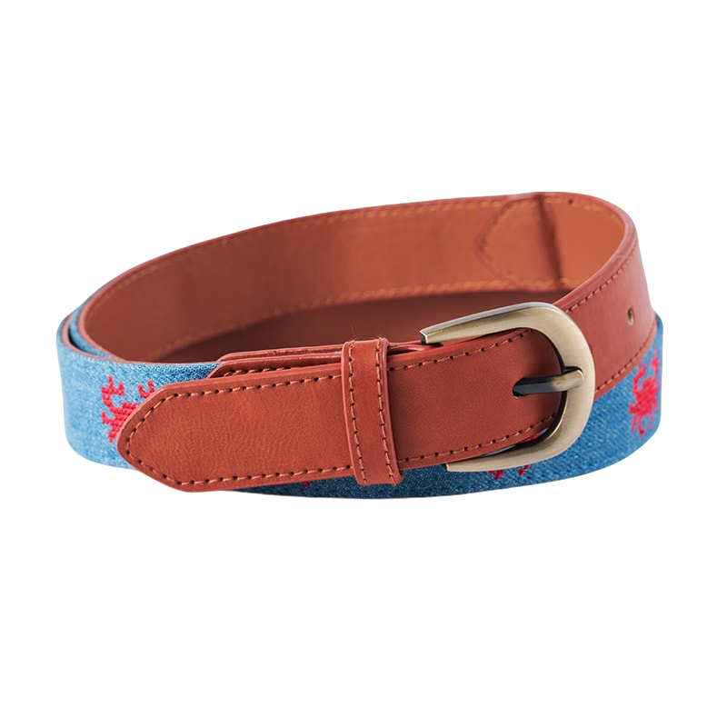 Tan Embroidery Webbing Belt