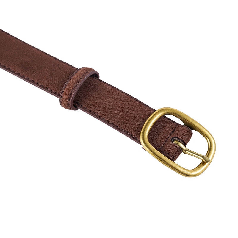 Vintage Brown Leather Casual Belt