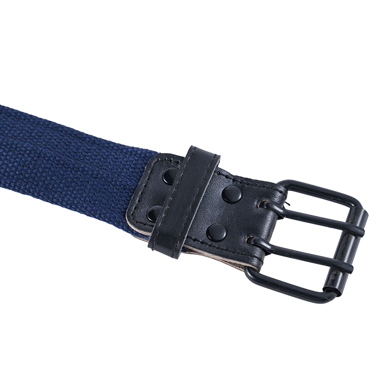 Navy Double Hole Grommets Canvas Web Belt