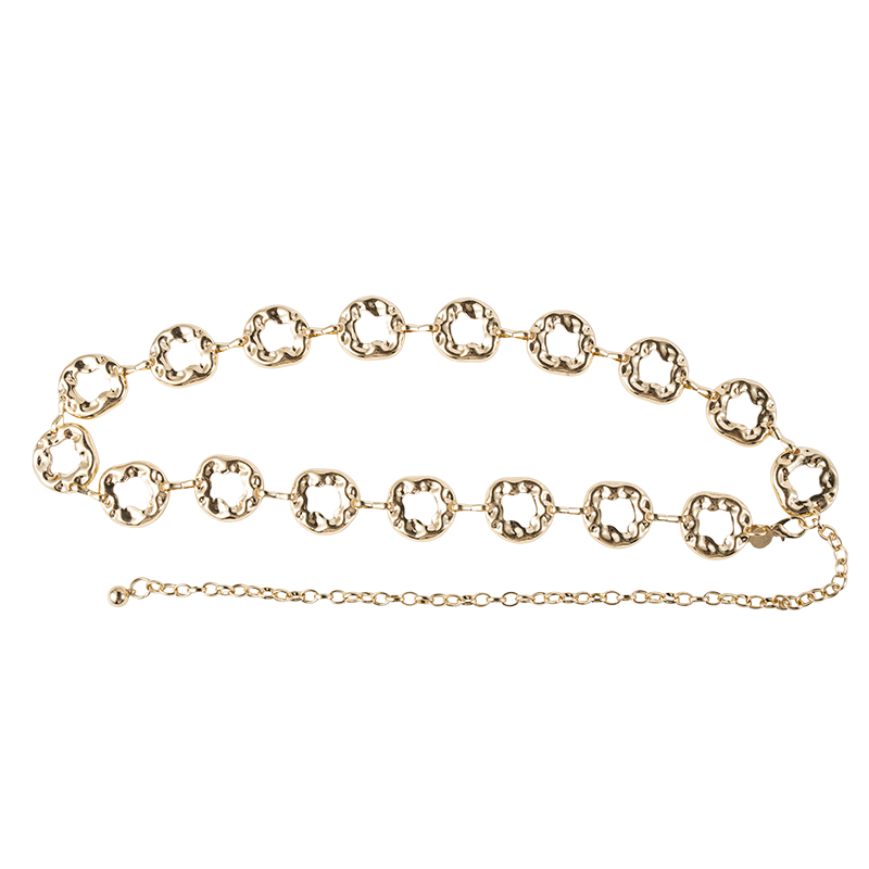 Gold Abstract Circle Waist Chain Belt Gold Abstract Circle Waist Chain Belt