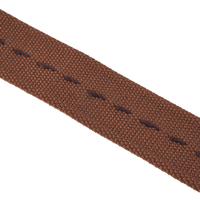 Woven Canvas D-Ring Belt with Tassel