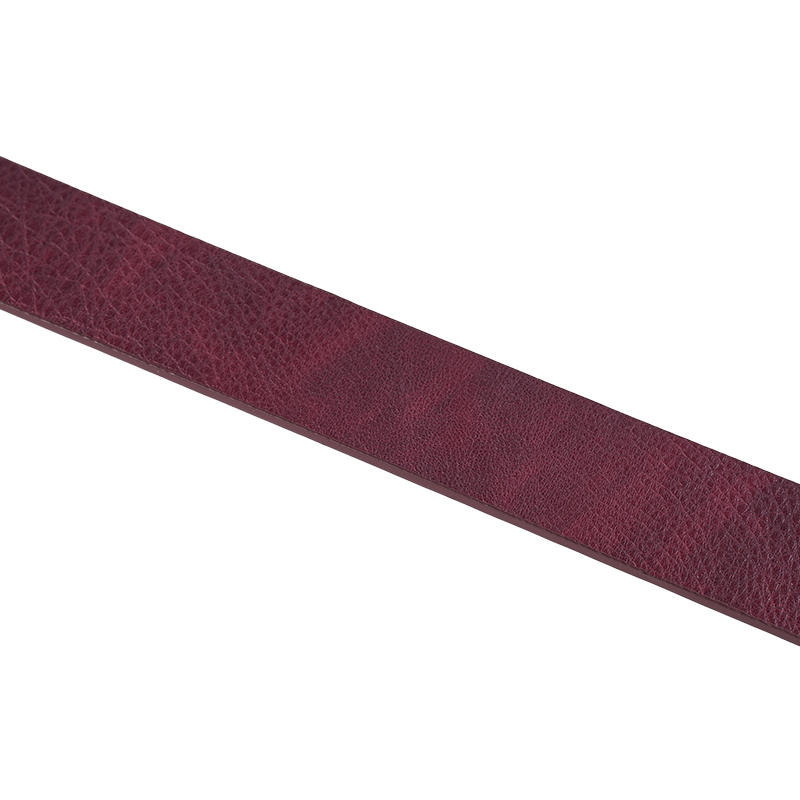 Red Oval Buckle Leather Belt for Women