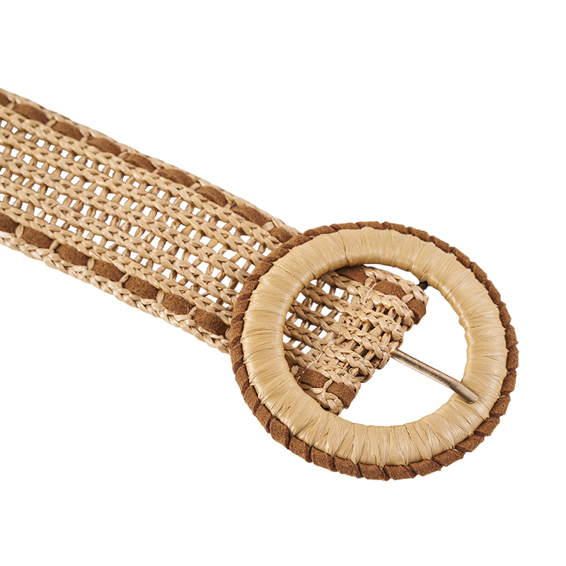 Boho Hollow Weave PP Straw Women Belt