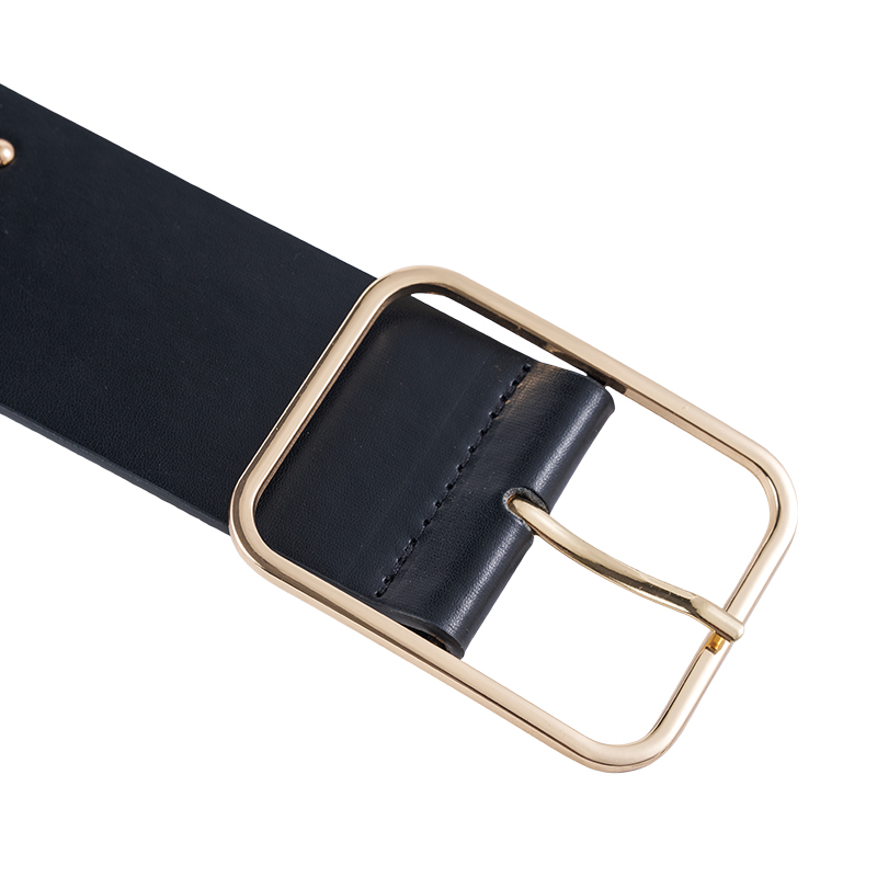 Punk Gold Silver Studded Wide Belt