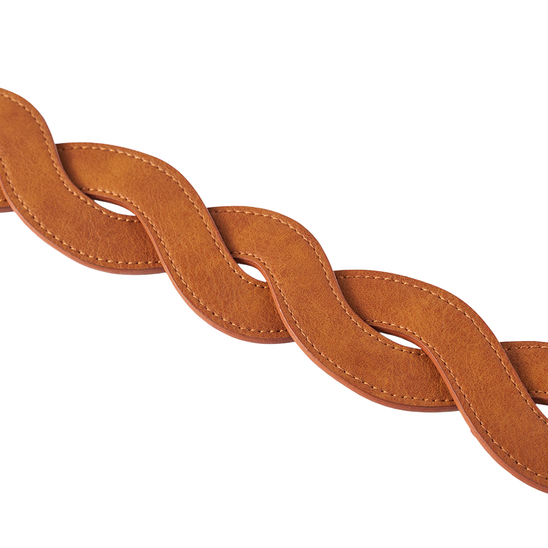 Vintage Brown Braided Leather Belt