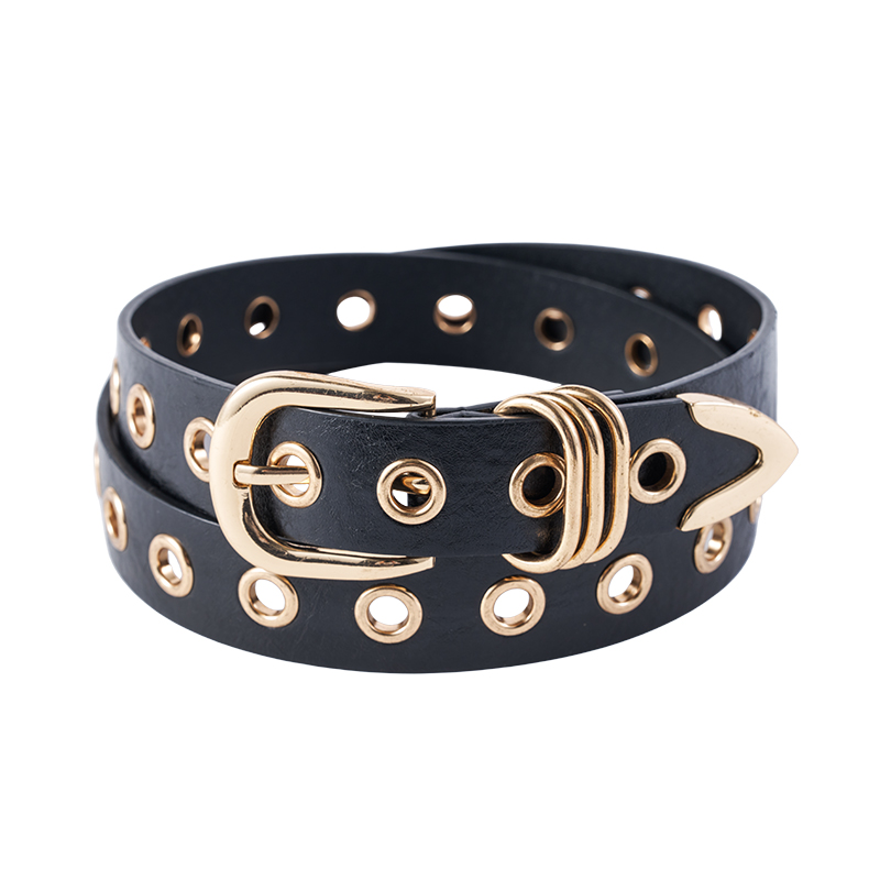 Hip-hop Style Rock Grommet Belt with Chain Hip-hop Style Rock Grommet Belt with Chain